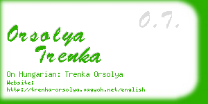 orsolya trenka business card